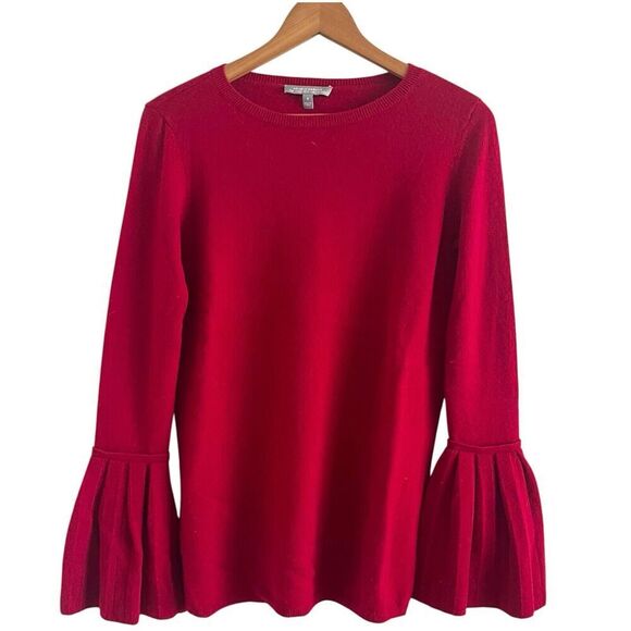 Neiman Marcus Cashmere Sweater S Bell Sleeve Coquette Fairy Witchy Classic - Picture 1 of 9